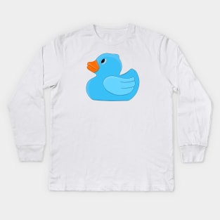 Baby Blue Rubber Duck Kids Long Sleeve T-Shirt